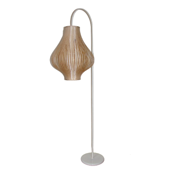 Retro lampa stojąca z metalu i tworzywa